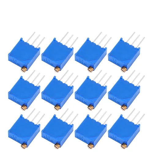 Vista 3 de Fielect 20 Potenciómetros de recortadora multigiro de 100R Ohm Potenciómetros de resistencia variable de 3 pines, 3296W-101