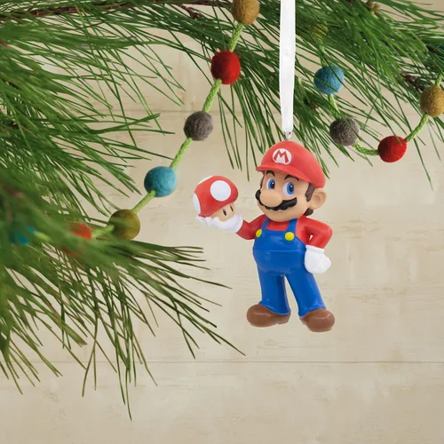 Vista 5 de Hallmark Nintendo Super Mario, Luigi y Yoshi Adornos de Navidad, juego de 3