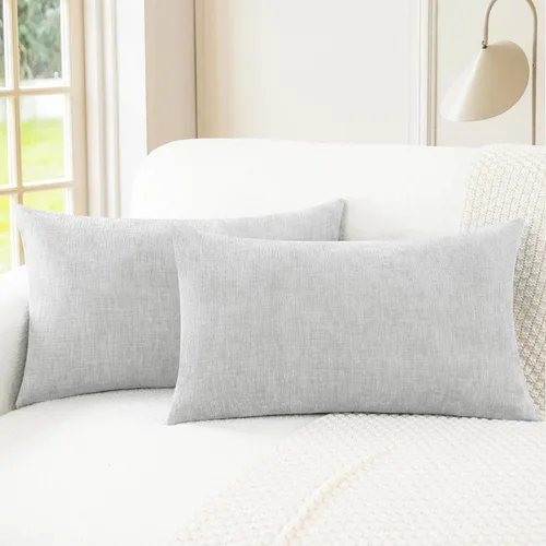 Vista 40 de CaliTime - Paquete de 2 fundas de almohada acogedoras para sofá, decoración del hogar, felpilla suave teñida sólida, 16 x 16 pulgadas, marrón Marrón