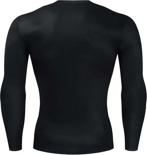 Vista 2 de GYM GALA Camiseta de compresión de manga larga con estampado 3D de superhéroe para hombre