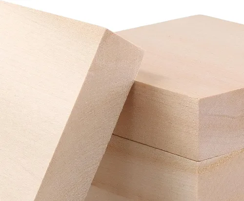 Vista 3 de 20 bloques de madera de tilo de 4 x 4 x 1 pulgadas, bloques de madera sin terminar, bloques cuadrados de tallado de madera para manualidades
