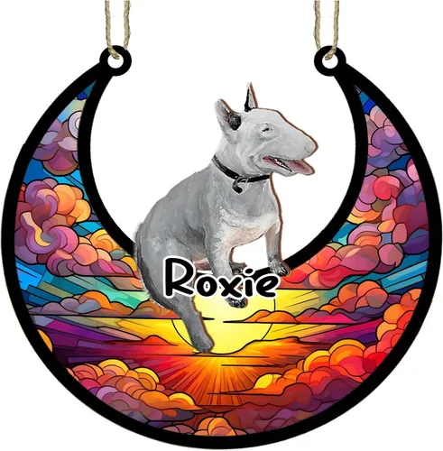 Vista 12 de LOVELYPOD Adorno de Navidad personalizado para perro pastor australiano, atrapasoles conmemorativo, adorno de Navidad de pastor australiano