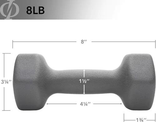 Vista 4 de Philosophy Gym Juego de 2 mancuernas de neopreno con forma hexagonal