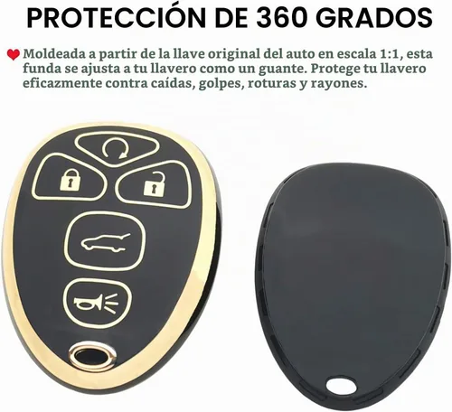 Vista 3 de Funda para llavero Suburban Tahoe Traverse GMC Acadia Yukon Cadillac Escalade SRX Buick Enclave Negro