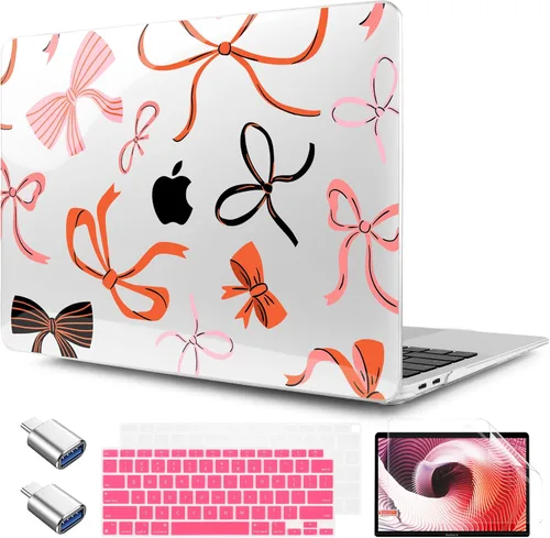 Vista 10 de TWOLSKOO Funda para MacBook Air de 13,3 pulgadas (versión antigua 2018-2021, modelos: M1 A2337, A2179, A1932) - Carcasa rígida con protector de Flor