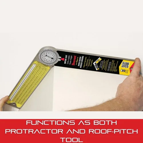 Vista 5 de Starrett ProSite 505 - Transportador combinado de aluminio, ideal para carpinteros, fontaneros y mejoras para el hogar de bricolaje, 7 pulgadas