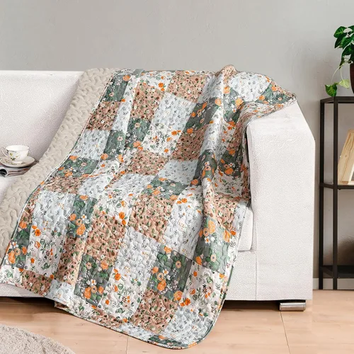 Vista 11 de Exclusivo Mezcla - Manta acolchada reversible estilo bohemio, 50 x 60 pulgadas