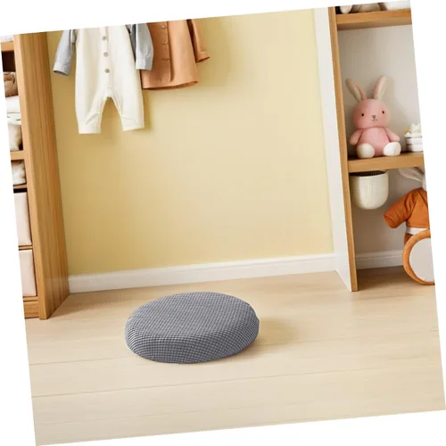Vista 6 de BESPORTBLE Fundas para taburetes de bar, fundas de cojín para taburetes, fundas redondas lavables para sillas de 14 a 17 pulgadas (gris)