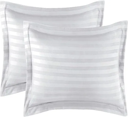 Vista 13 de Juego de 2 fundas de almohada tamaño Queen de 100% algodón egipcio, color blanco, fundas de almohada tamaño Queen de 20 x 30 pulgadas, fundas