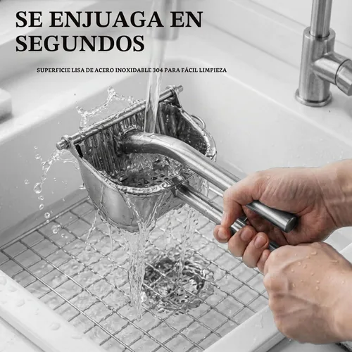 Vista 4 de Exprimidor manual de cítricos – Elite 304 Exprimidor de limón de acero inoxidable resistente con filtro incorporado, exprimidor de naranja