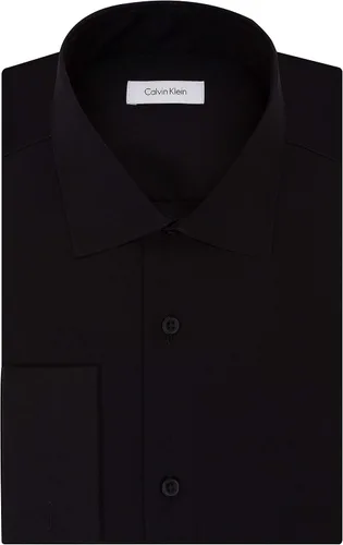 Vista 4 de Calvin Klein Camisa de vestir para hombre ajuste regular sin hierro puño francés
