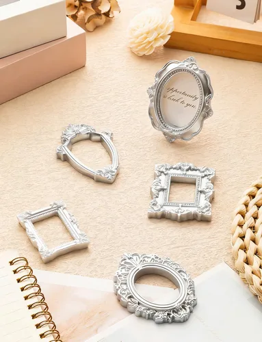 Vista 6 de 20PCS Mini Vintage Vintage Resina Marco (Plata)