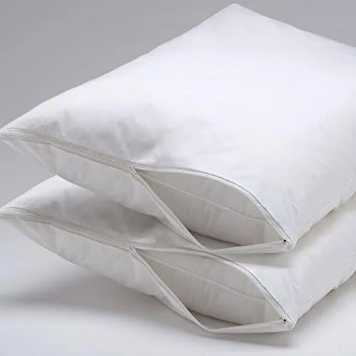 Vista 2 de 4-Pack 100% impermeable polvo y ácaros & cama Bug resistente con parte trasera de tela de laminación hipoalergénico cierre almohada encasement