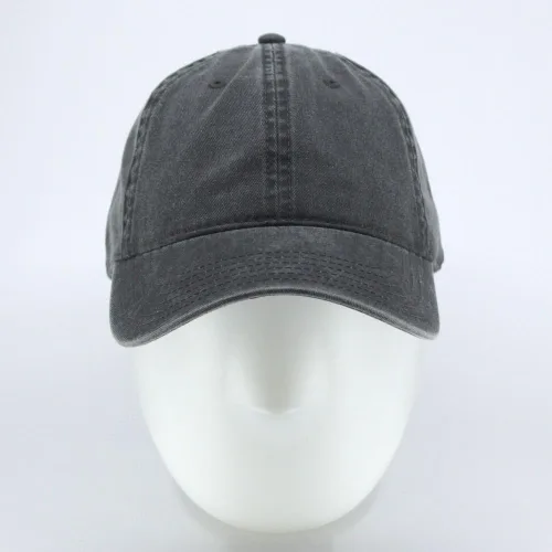 Vista 2 de Gorra de béisbol ajustable de algodón lavado vintage (gris carbón), Gris-Carbón