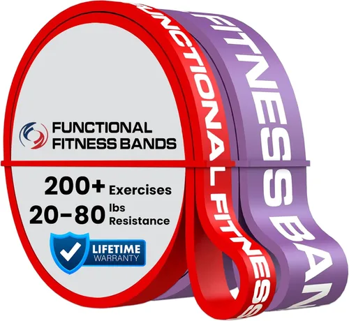 Vista 13 de Juego de bandas de asistencia para dominadas por Functional Fitness. Banda de entrenamiento de resistencia y asistencia de alta resistencia