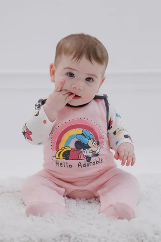 Vista 2 de Disney Minnie Mouse - Body acolchado de felpa francesa para bebé recién nacido a bebé