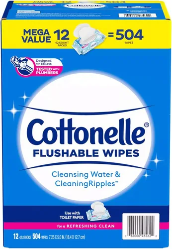 Vista 5 de Cottonelle Fresh Care Toallitas Biodegradables, Paquete de Viaje, 12 Paquetes de Viaje de 10 Paños Cada Uno (120 Unidades)