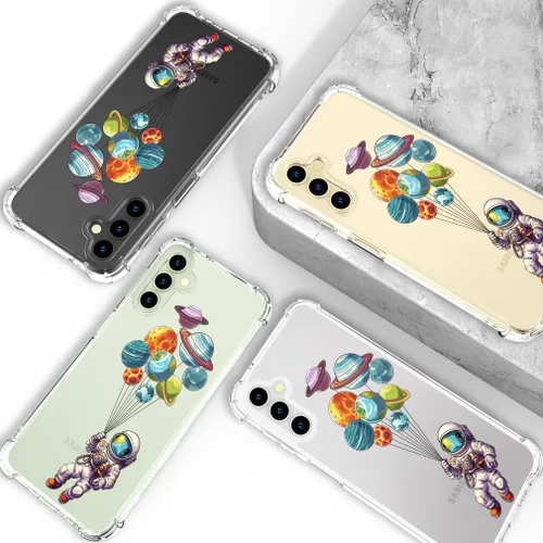 Vista 2 de Hungo Funda compatible con Samsung Galaxy S25 Plus / S24 Plus, diseño femenino estético de diseño femenino S24+ S25+ de astronauta de dibujos