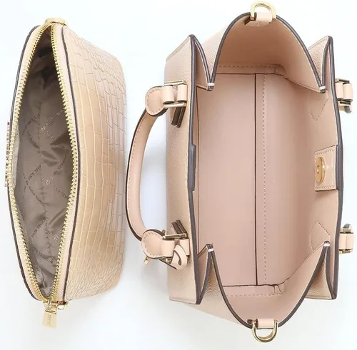 Vista 3 de Michael Kors Daria Bolso cruzado pequeño de piel de guijarros 2 en 1