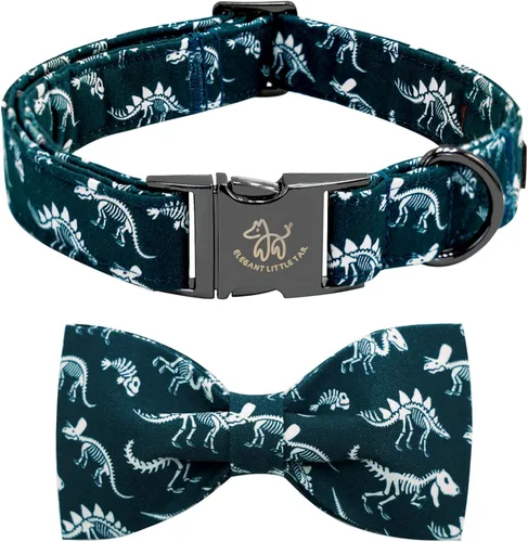 Vista 38 de Elegant little tail Independence - Collar patriótico para mascotas con pajarita para mascotas del 4 de julio de algodón suave para mascotas