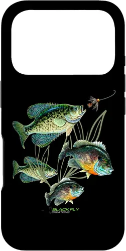 Vista 30 de Crappie Bluegill Fishing Phone Covers Black Fly Case for iPhone 17