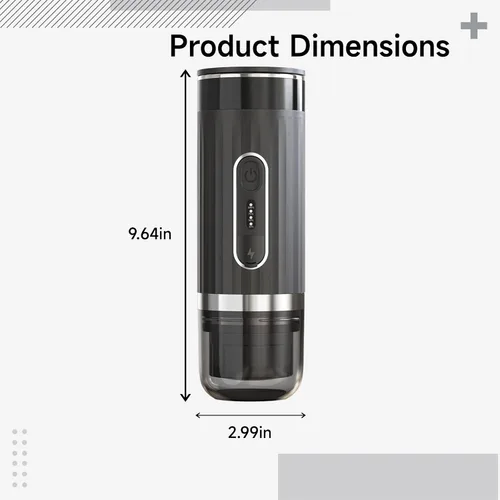 Vista 2 de Cafetera inalámbrica Mini cafetera portátil de expreso, compatible con K Cup, para automóvil, vehículo eléctrico, al aire libre y viajes, tanque