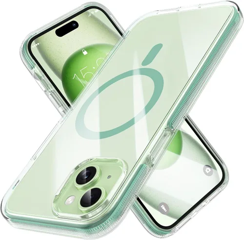 Vista 33 de MILPROX Compatible con iPhone 16 Pro Funda – con protector de pantalla – Compatible con MagSafe – Diseño magnético claro transparente – Que no se