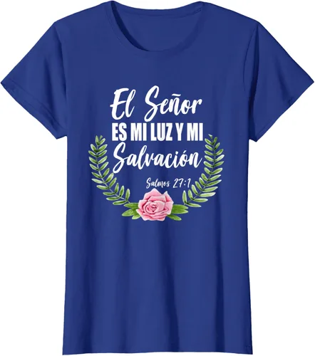 Vista 10 de El Señor Es Mi Luz - Camiseta de la Biblia Cristiana Española Negro