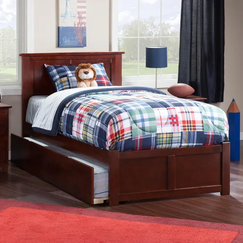 Vista 14 de AFI Madison Cama de plataforma con estribo y cajón deslizable Blanco