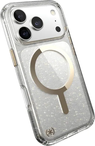 Vista 4 de Speck Presidio LUX - Funda para iPhone 17, compatible con MagSafe, funda protectora delgada, color negro desvanecido/gris pizarra/blanco