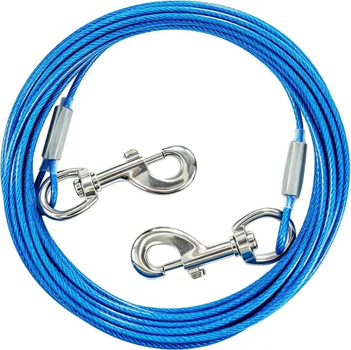 Vista 16 de Cable de Amarre para Perros, Correa para Perros de 20 pies - Cable de Amarre Resistente para Perros Grandes de hasta 125 libras - Cadena para Perros