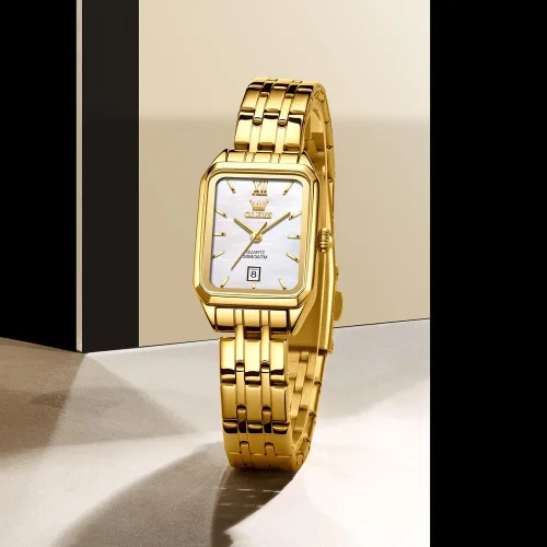 Vista 5 de OLEVS Women Watches Business Dress Square Female Watches for Ladies Stainless Steel Waterproof Luminous Wrist Watch for Women