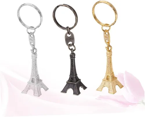 Vista 5 de Abaodam 72 Pcs Vintage Tower Keychain French Keyring Womens Backpack Purse Eiffel Tower Charms Eiffel Tower Key Holder Pogoda Key Pendant Eiffel