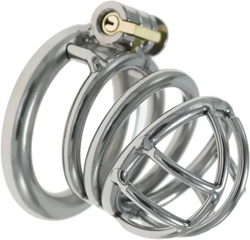 Vista 12 de Jaula de acero inoxidable para hombre con bloqueo de pene con cerradura de metal castidad dispositivo de castidad masculina jaula de polla juguetes
