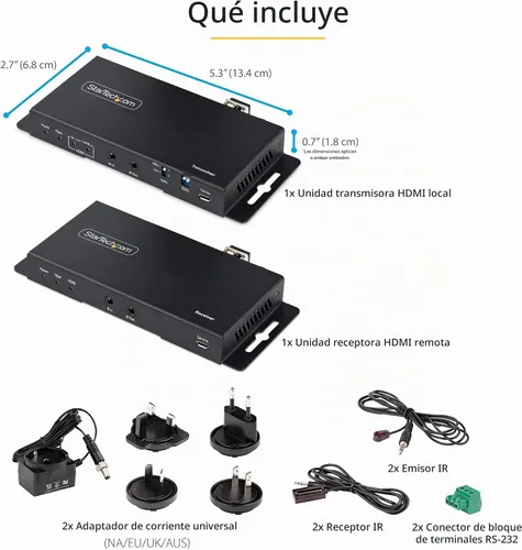 Vista 6 de StarTech - Extensor HDMI sobre fibra 4K, 4K 60Hz, modo único de 3300 pies, HDR