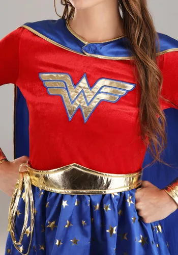 Vista 3 de Vestido de Manga Larga de Wonder Woman para Adultos Multicolor