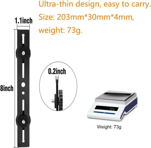 Vista 6 de Soporte de flash dual 8in/20.3cm Soporte de trípode de montaje de cámara con tornillo de 1/4 soporte de luz de flash para micrófono de luz LED 3D
