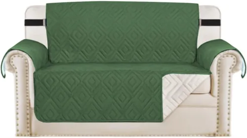 Vista 71 de H.VERSAILTEX Funda reversible para silla, protector de muebles antideslizante, resistente al agua, con correas elásticas de 2 pulgadas