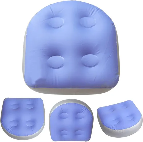 Vista 7 de Almohadilla de asiento elevador para spa y bañera de hidromasaje con ventosa, soporte de espalda para baño, cojín de masaje inflable suave, cómodo