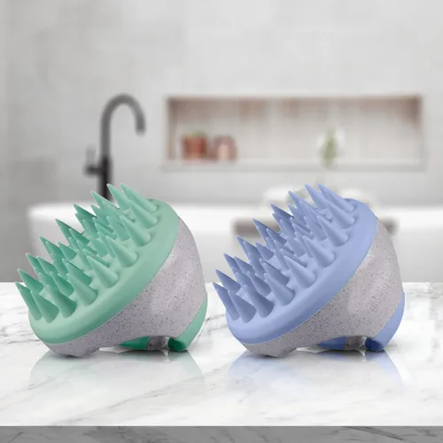 Vista 9 de Champú y acondicionador de biotina con fregadores, cepillo de champú para el cabello y exfoliadores del cuero cabelludo con champú y acondicionador