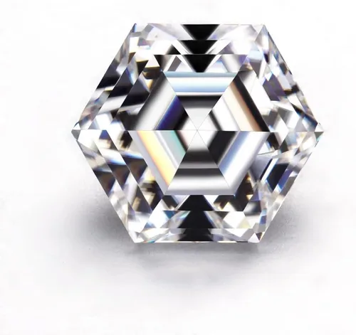 Vista 2 de Mois - Moissanita suelta de 2 quilates, diamante de moissanita incoloro, claridad VVS1, piedra preciosa brillante de corte hexagonal para hacer