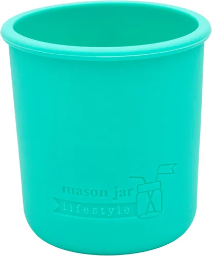 Vista 8 de Mason Jar Lifestyle Fundas de silicona de media pinta de boca regular de 8 onzas para proteger la pelota, Kerr, tarros de conservas acolchados