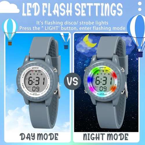 Vista 3 de Watches for Girls Boys, LED Waterproof Watches for Kids - Best Kids Gifts