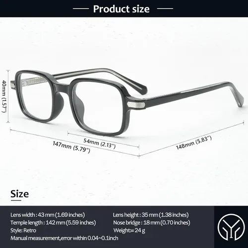 Vista 8 de Lentes rectangulares retro para mujeres y hombres, anteojos cuadrados de moda con bloqueo de luz azul, anteojos falsos de los años 90