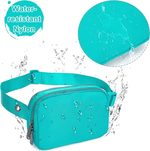 Vista 4 de AROME Mini bolsa de cinturón para mujer, riñonera de moda, cangurera cruzada con extensor de correa para mujeres y hombres, bolsa de cintura