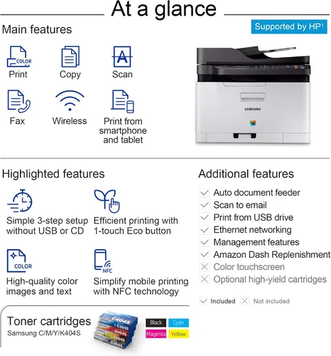 Vista 6 de Samsung Xpress SL-C480FW/XAA impresora láser a color inalámbrica multifunción