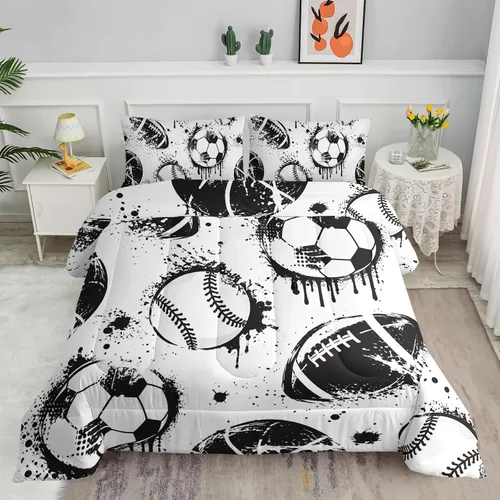 Vista 18 de Axolotl - Juego de ropa de cama para niños con diseño de gatos de dibujos animados tamaño individual, juego de edredón con líneas degradadas y lindo