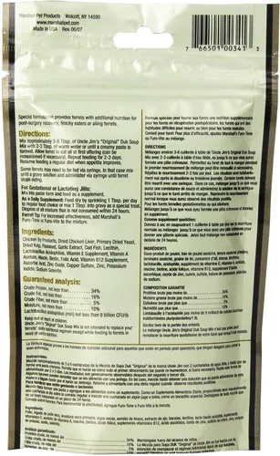 Vista 5 de Marshall Uncle Jim's Original Duk Soup Mix para hurones 1.69 libras (6 x 4.5 onzas)