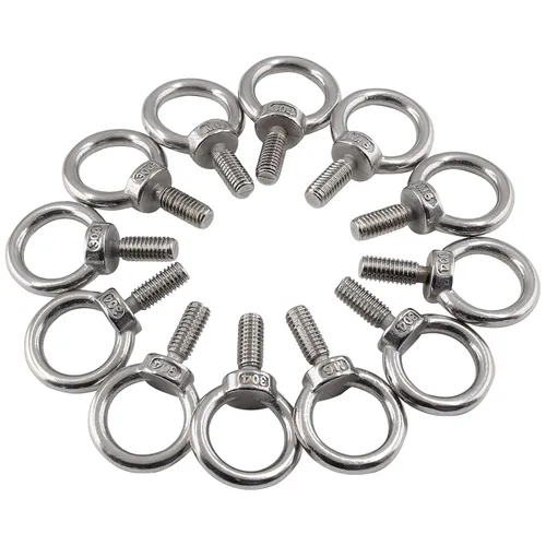 Vista 7 de Bonsicoky 6 pernos de ojo de elevación M6, acero inoxidable 304 rosca masculina maquinaria anillo de ojo perno de ojo resistente 304 Stainless