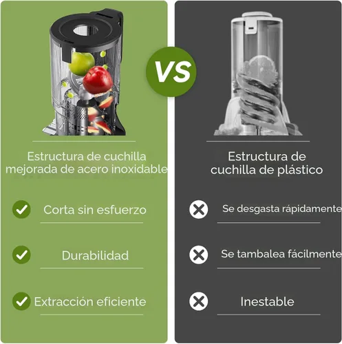 Vista 3 de AMZCHEF Exprimidor de prensa en frío, Juicer lento de autoalimentación de 8-Plateado